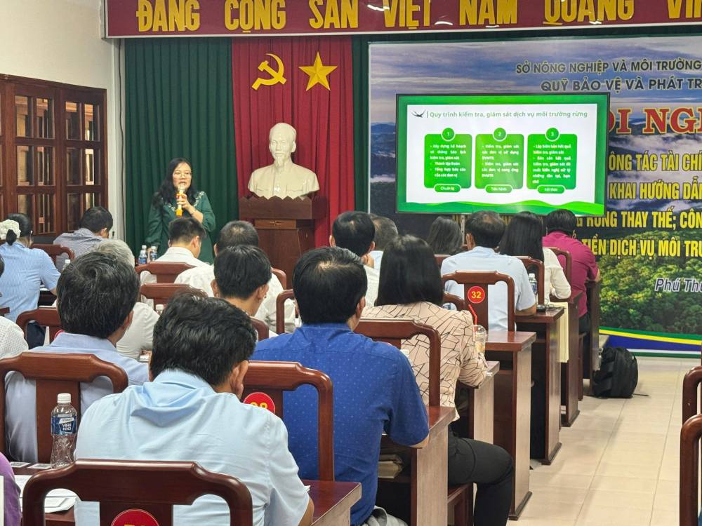 TẬP HUẤN, HƯỚNG DẪN CÔNG TÁC TÀI CHÍNH, THANH QUYẾT TOÁN TIỀN DỊCH VỤ MÔI TRƯỜNG RỪNG, TRỒNG RỪNG THAY THẾ